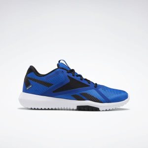 Reebok Flexagon Force 2.0 Trainingsschuhe Herren - Blau/Schwarz/Gelb - DE 689-ABJ